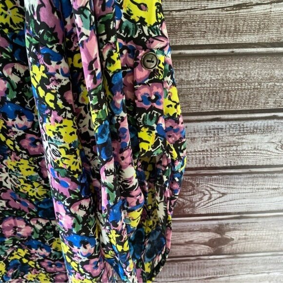 T Tahari Women's V-Neck Floral‎ Print Top Blouse Size 2X - Picture 4 of 7